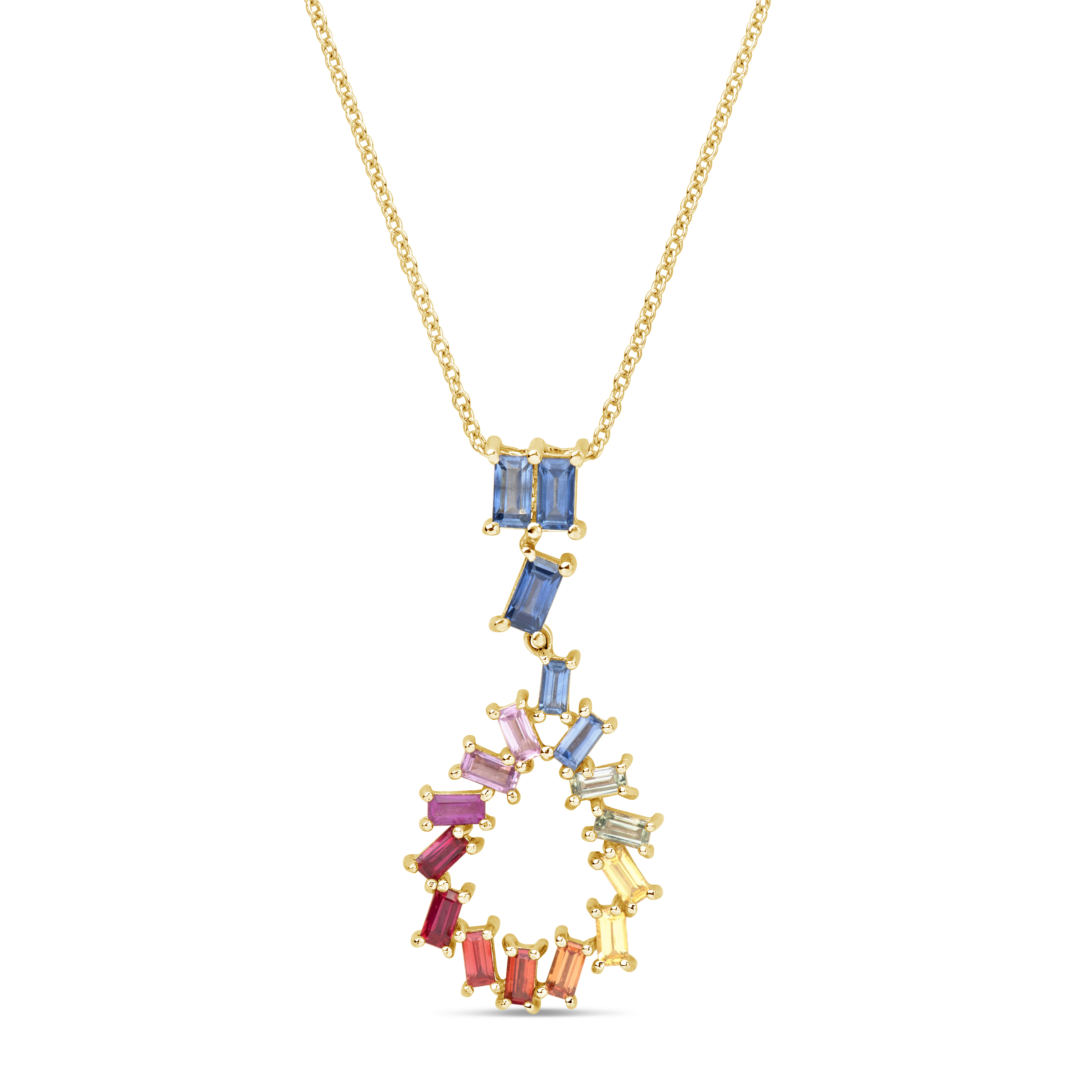 Dilamani Jewelry | Rainbow Sapphire Pendant Necklace