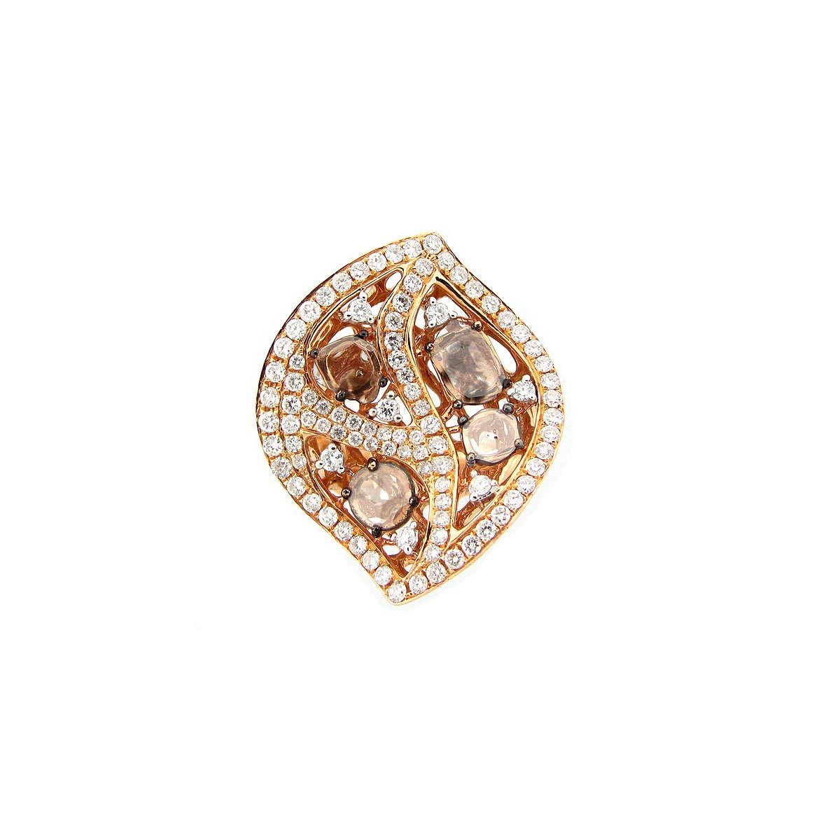 Dilamani Jewelry | Rose Cut Brown Slice Diamond Ring
